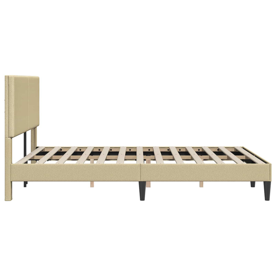 Bedframe Lichtgroen Grijs 160 x 200 cm Katoen Stof