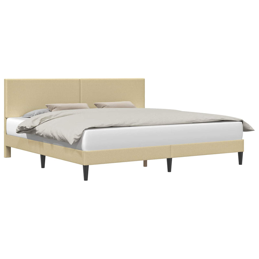 Bedframe Lichtgroen Grijs 200 x 200 cm Katoen Stof