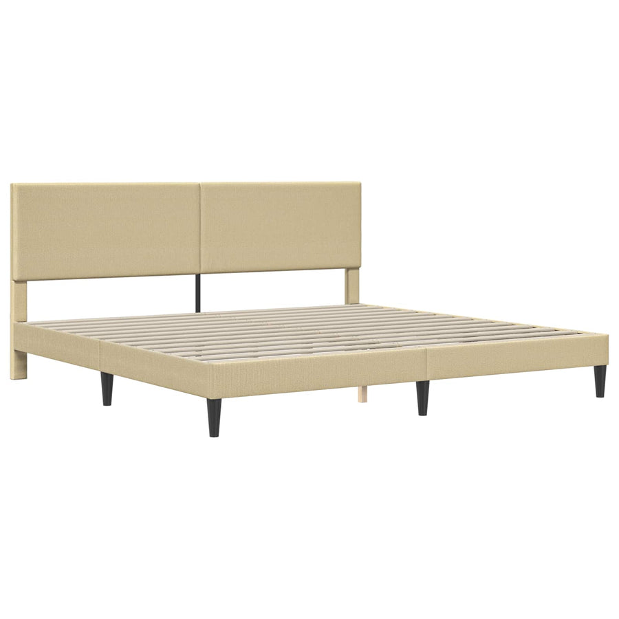 Bedframe Lichtgroen Grijs 200 x 200 cm Katoen Stof