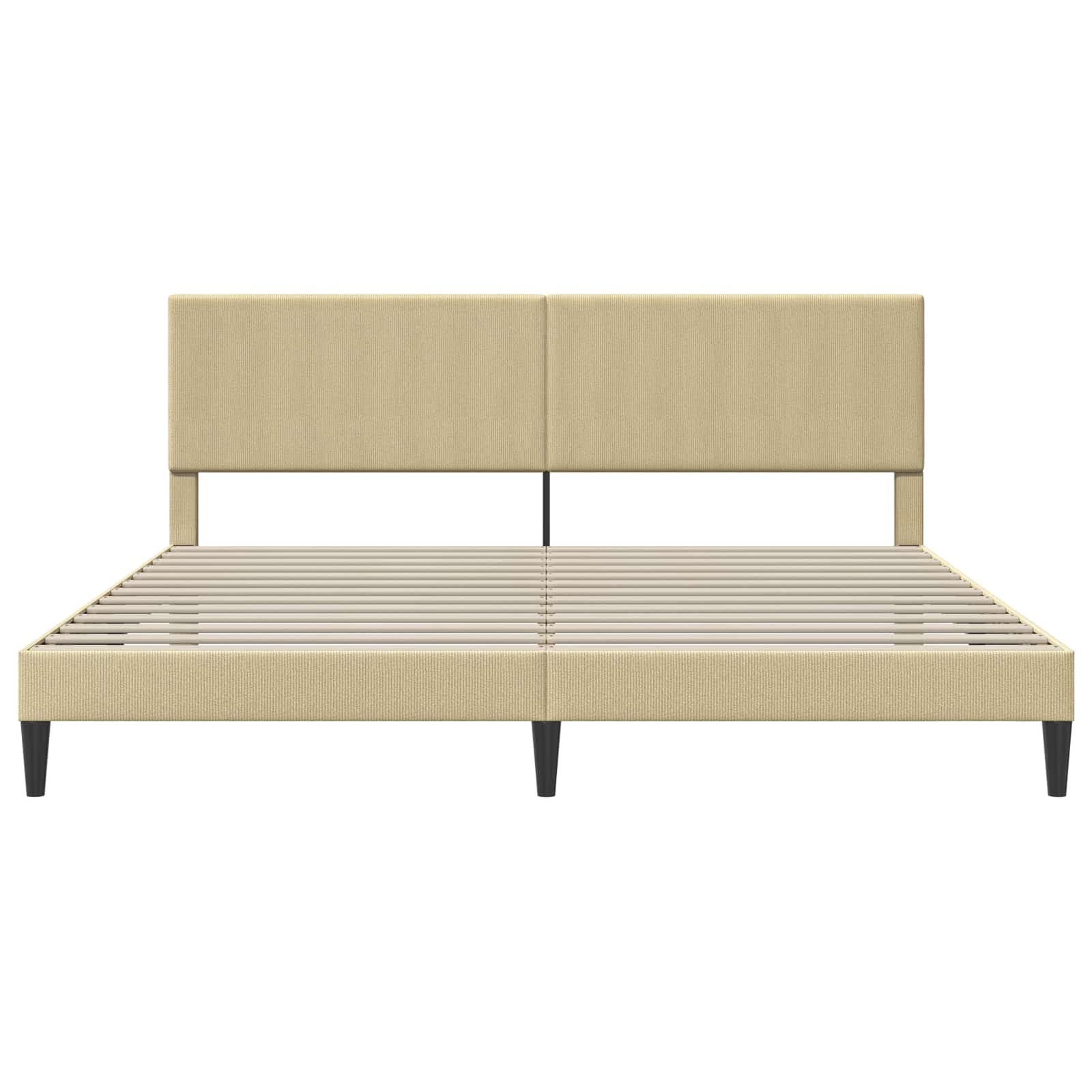 Bedframe Lichtgroen Grijs 200 x 200 cm Katoen Stof
