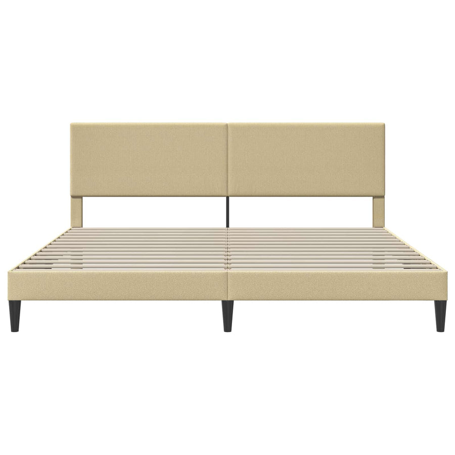 Bedframe Lichtgroen Grijs 200 x 200 cm Katoen Stof