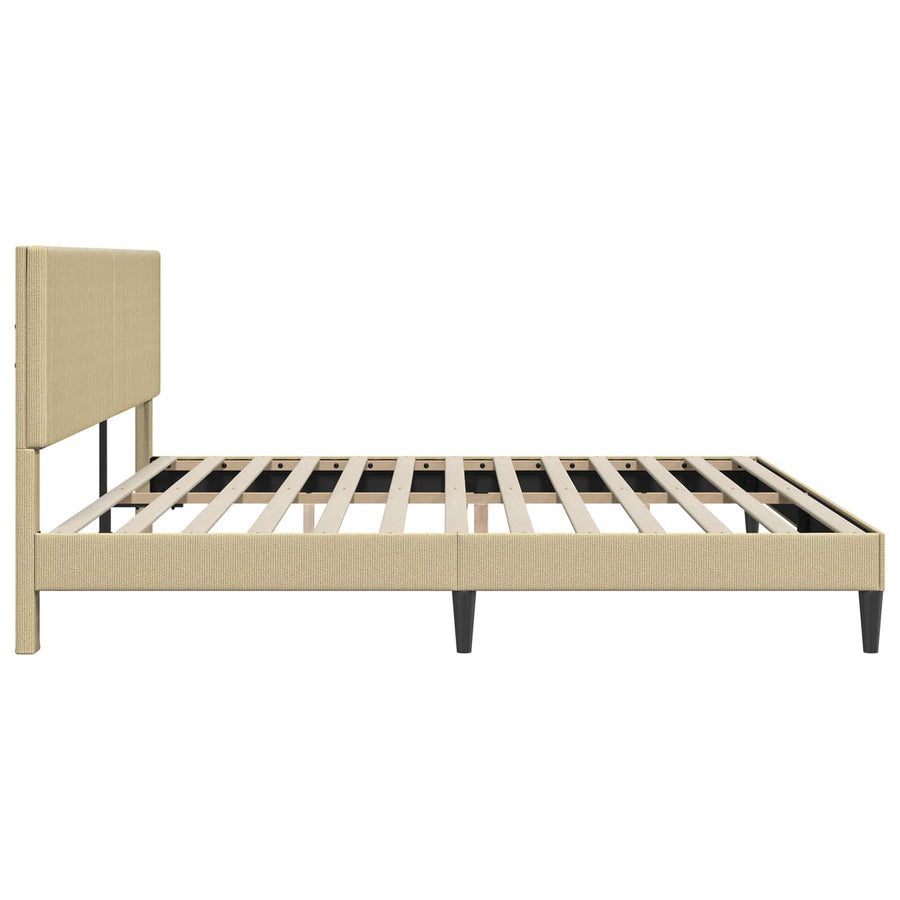Bedframe Lichtgroen Grijs 200 x 200 cm Katoen Stof