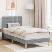 Bedframe lichtgrijs 80x200 cm stof