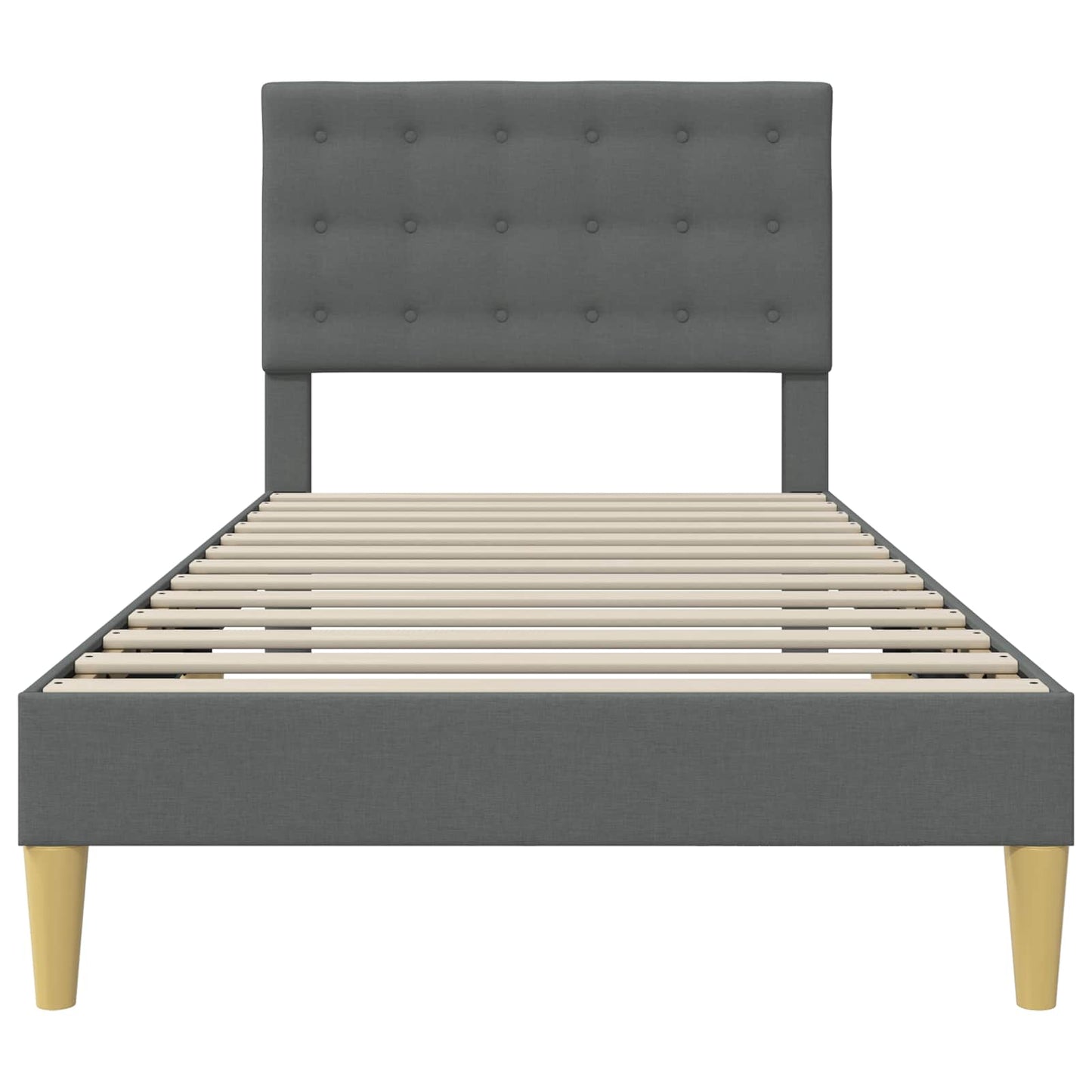 Bedframe met hoofdeinde Donkergrijs 80 x 200 cm Stof