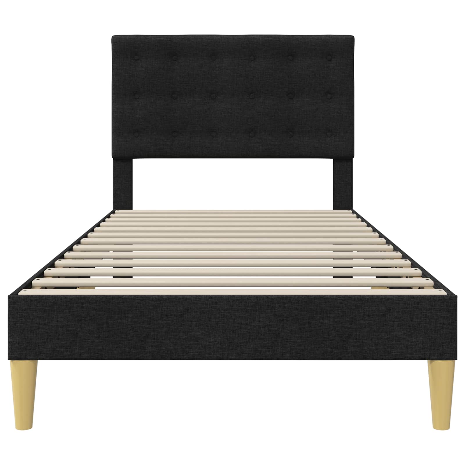 Bedframe met hoofdeinde Zwart 80 x 200 cm Stof