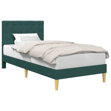 Bedframe met hoofdeinde Donkergroen 80 x 200 cm Stof