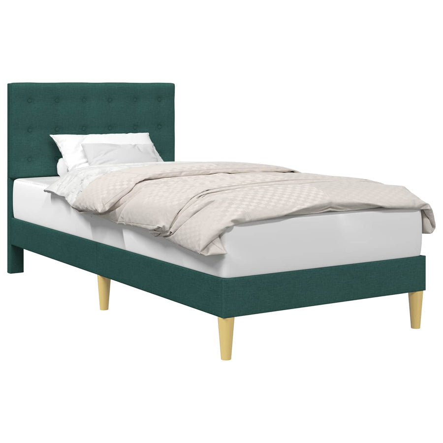 Bedframe met hoofdeinde Donkergroen 80 x 200 cm Stof