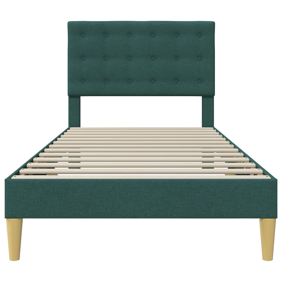 Bedframe met hoofdeinde Donkergroen 80 x 200 cm Stof