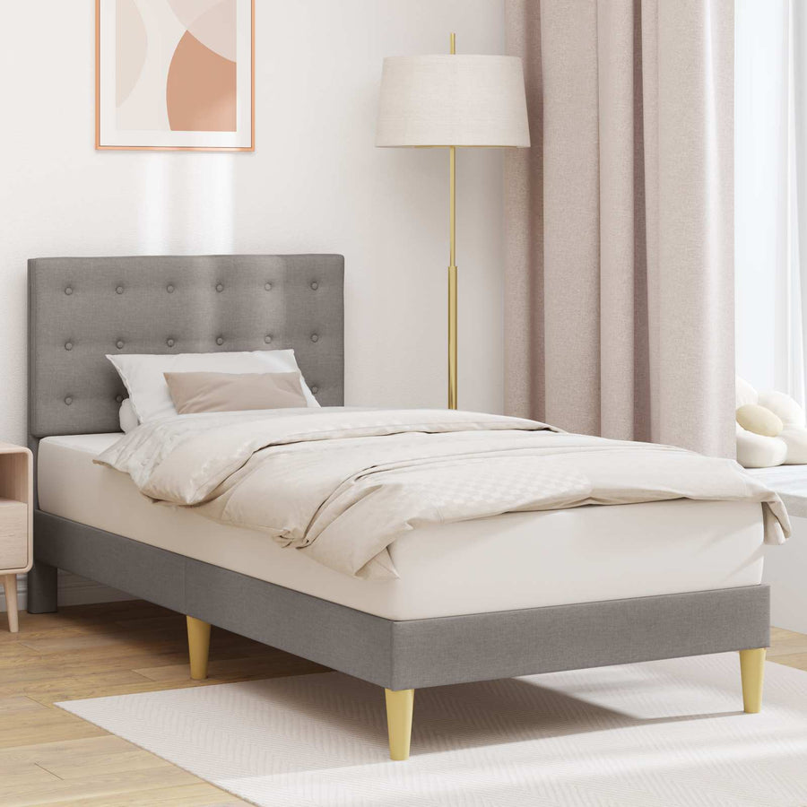 Bedframe met hoofdeinde Taupe 80 x 200 cm Stof