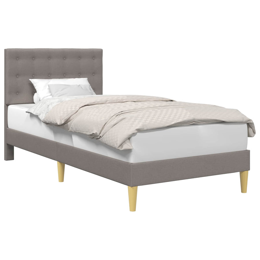Bedframe met hoofdeinde Taupe 80 x 200 cm Stof