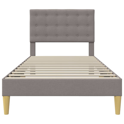 Bedframe met hoofdeinde Taupe 80 x 200 cm Stof
