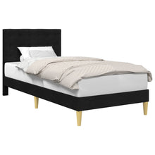 Bedframe met hoofdeinde Zwart 90 x 190 cm Stof