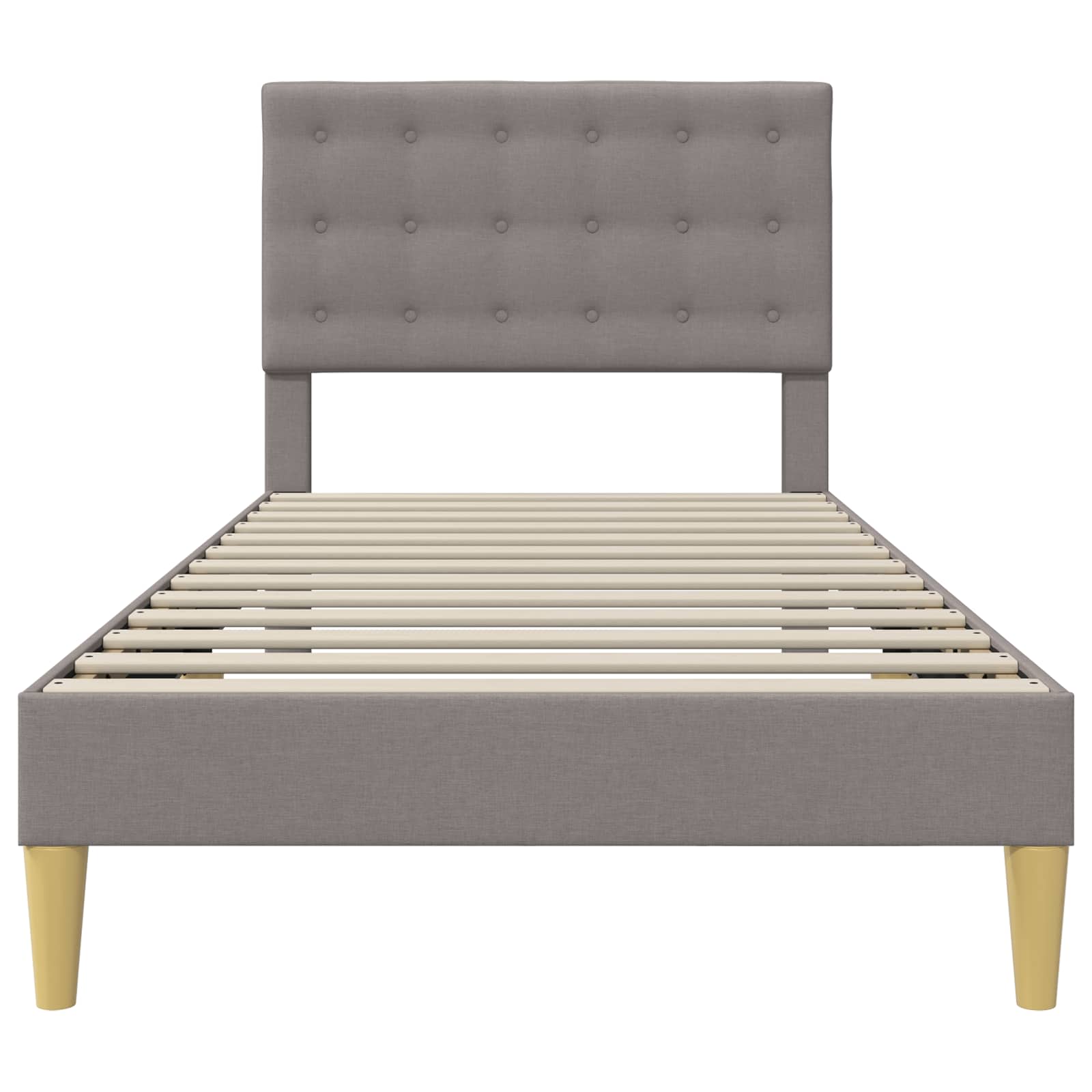 Bedframe met hoofdeinde Taupe 90 x 190 cm Stof