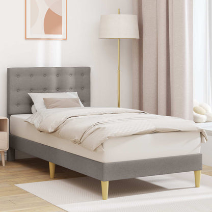 Bedframe met hoofdeinde Taupe 90 x 200 cm Stof