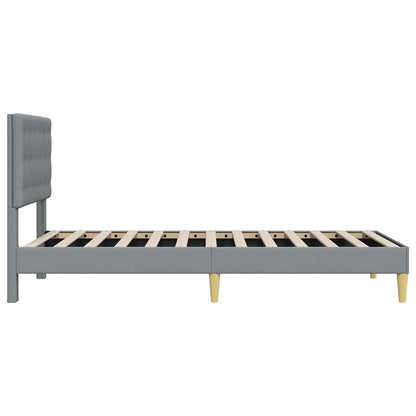 Bedframe met hoofdeinde Lichtgrijs 100 x 200 cm Stof