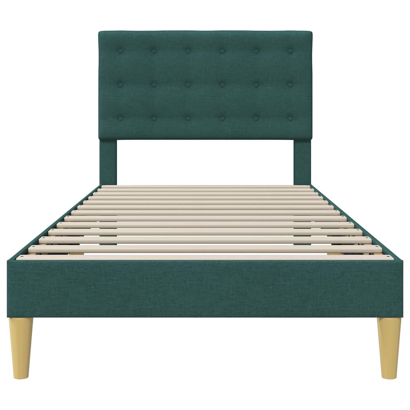 Bedframe met hoofdeinde Donkergroen 100 x 200 cm Stof