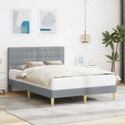Bedframe lichtgrijs 120x190 cm stof