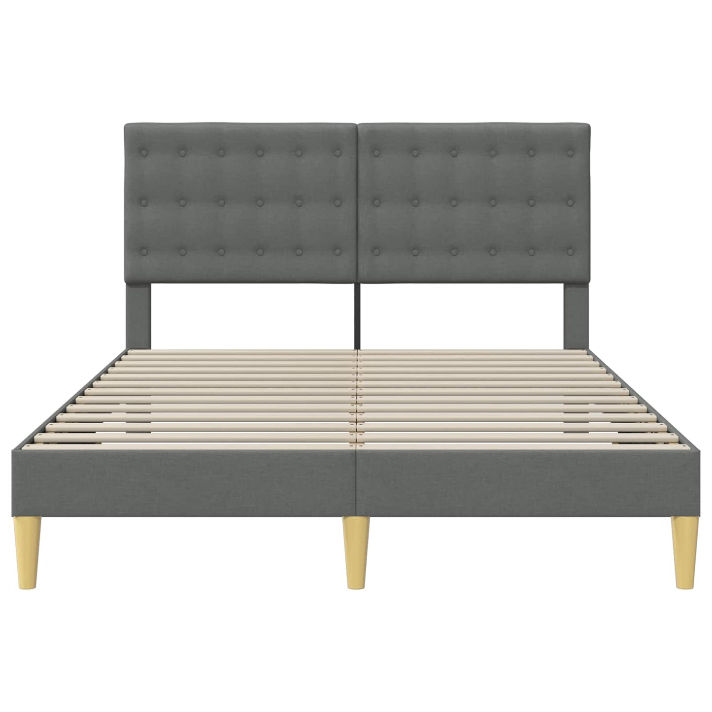Bedframe met hoofdeinde Donkergrijs 120 x 190 cm Stof