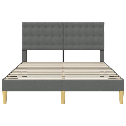 Bedframe met hoofdeinde Donkergrijs 120 x 190 cm Stof