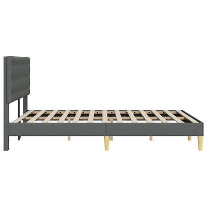 Bedframe met hoofdeinde Donkergrijs 120 x 190 cm Stof