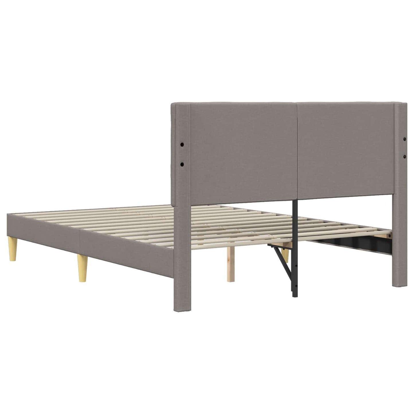 Bedframe met hoofdeinde Taupe 120 x 190 cm Stof