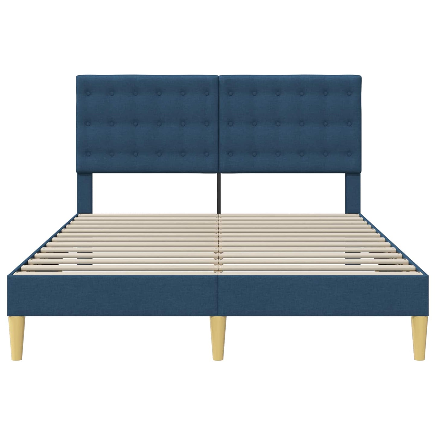 Bedframe met hoofdeinde Blauw 120 x 190 cm Stof