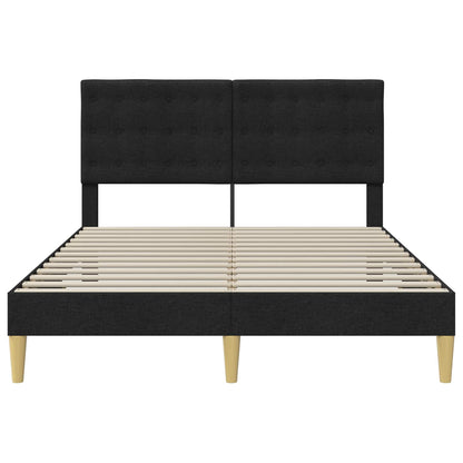 Bedframe met hoofdeinde Zwart 120 x 200 cm Stof