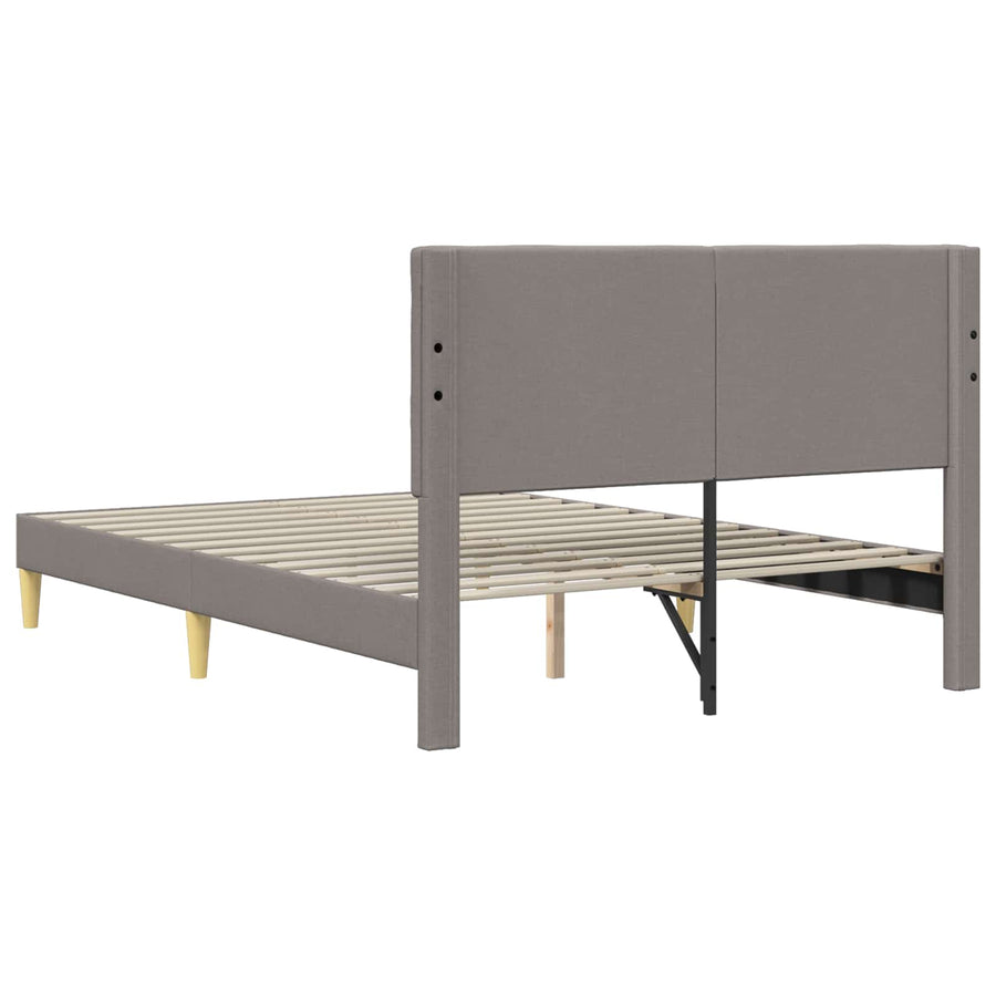 Bedframe met hoofdeinde Taupe 120 x 200 cm Stof