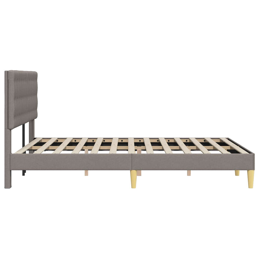Bedframe met hoofdeinde Taupe 120 x 200 cm Stof