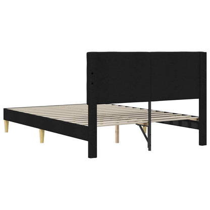 Bedframe met hoofdeinde Zwart 140 x 190 cm Stof