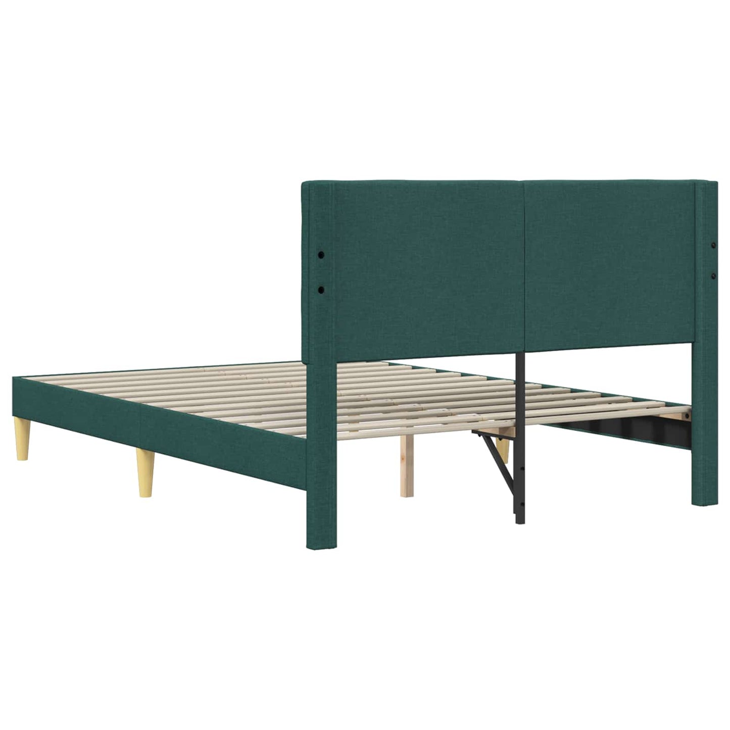 Bedframe met hoofdeinde Donkergroen 140 x 200 cm Stof