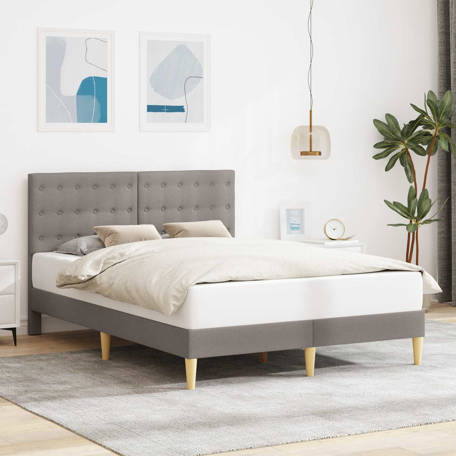Bedframe met hoofdeinde Taupe 140 x 200 cm Stof