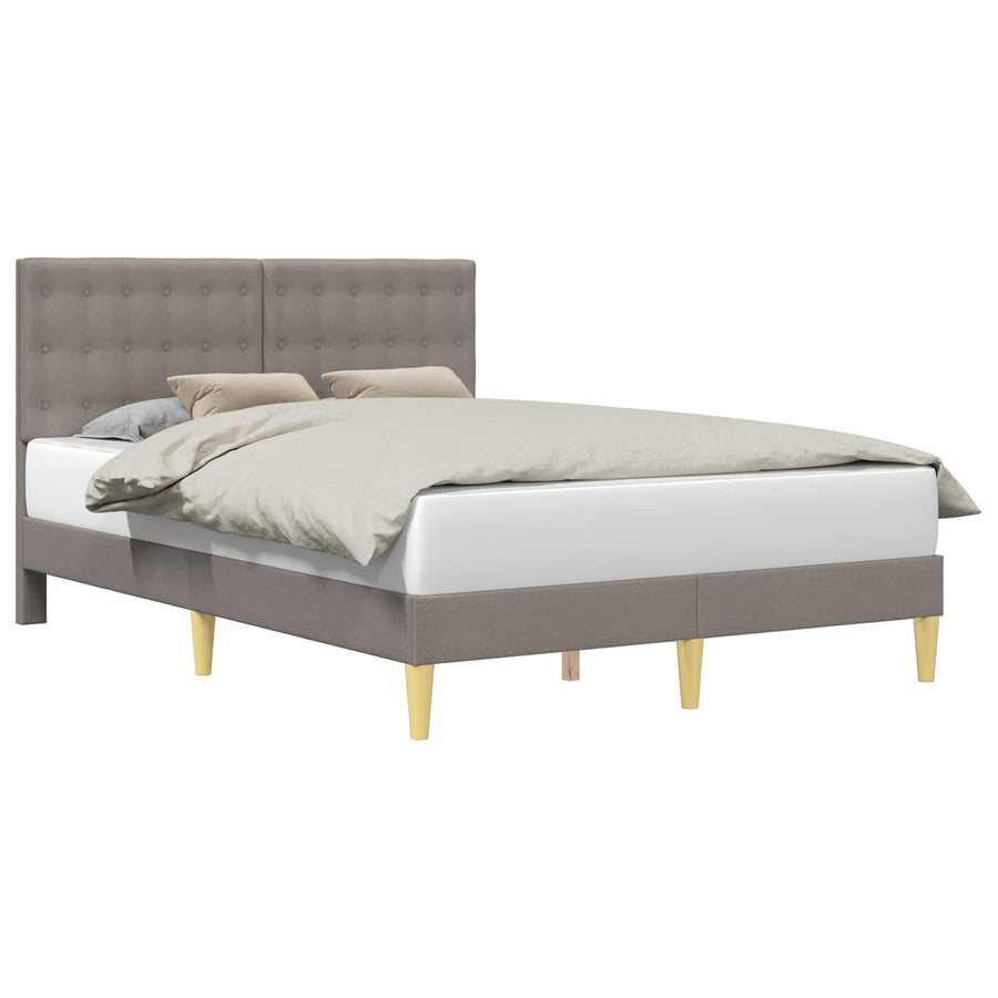 Bedframe met hoofdeinde Taupe 140 x 200 cm Stof
