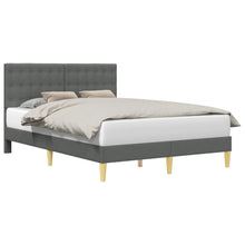 Bedframe met hoofdeinde Donkergrijs 160 x 200 cm Stof