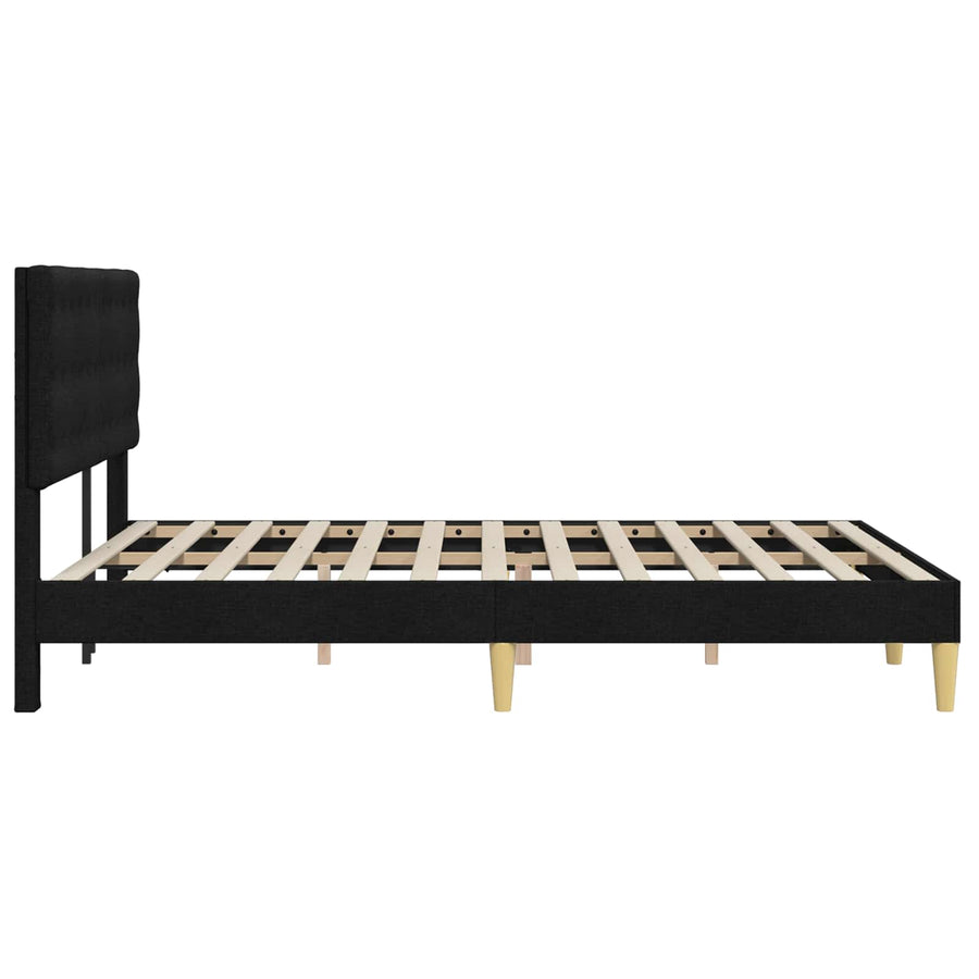 Bedframe met hoofdeinde Zwart 160 x 200 cm Stof
