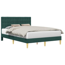 Bedframe met hoofdeinde Donkergroen 160 x 200 cm Stof