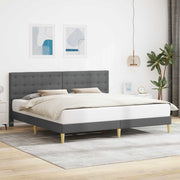 Bedframe 180x200 cm donkergrijs stof