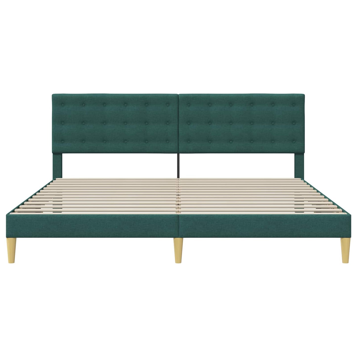 Bedframe met hoofdeinde Donkergroen 180 x 200 cm Stof
