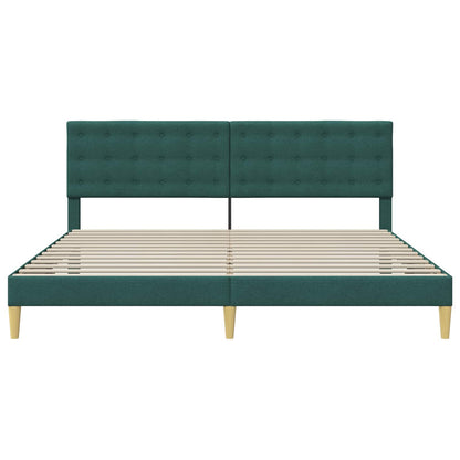 Bedframe met hoofdeinde Donkergroen 180 x 200 cm Stof