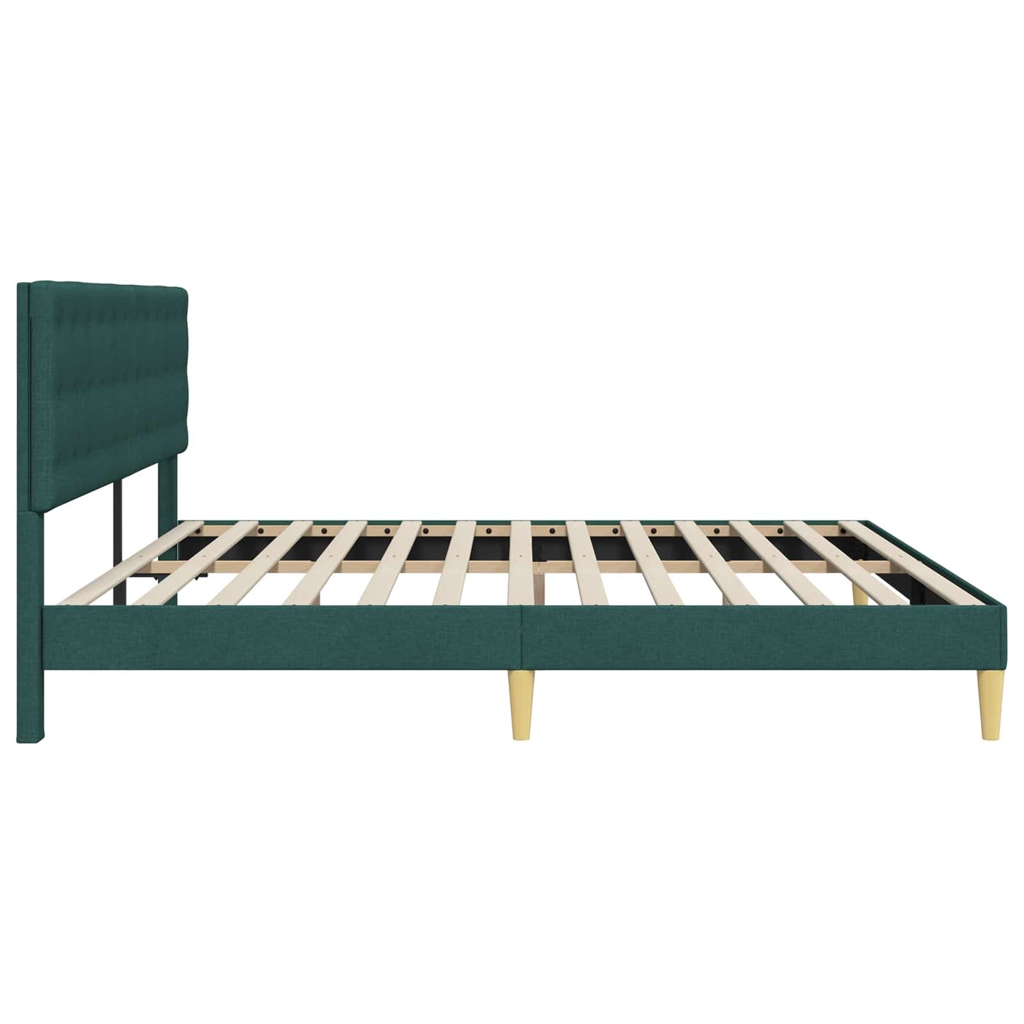 Bedframe met hoofdeinde Donkergroen 180 x 200 cm Stof
