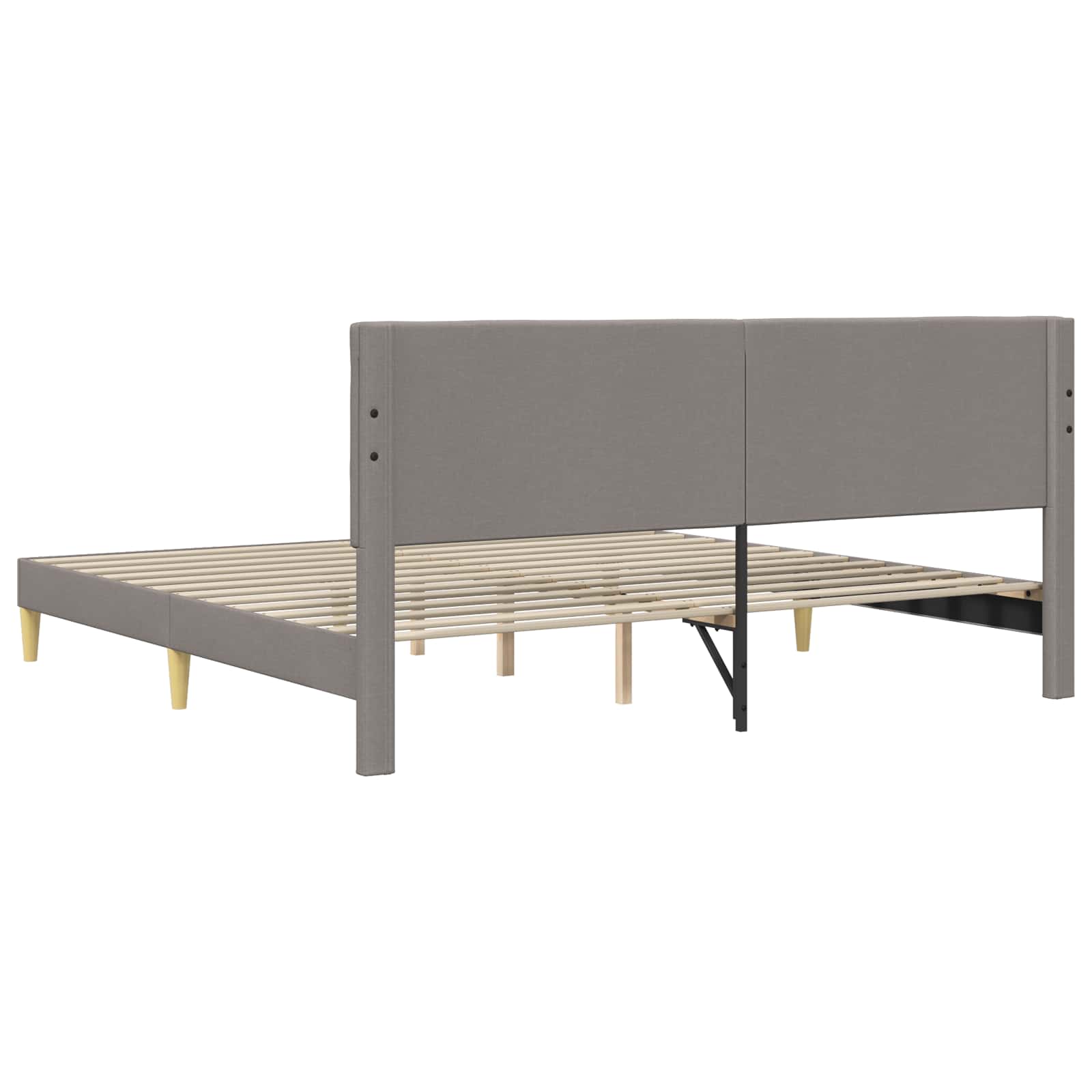 Bedframe met hoofdeinde Taupe 180 x 200 cm Stof