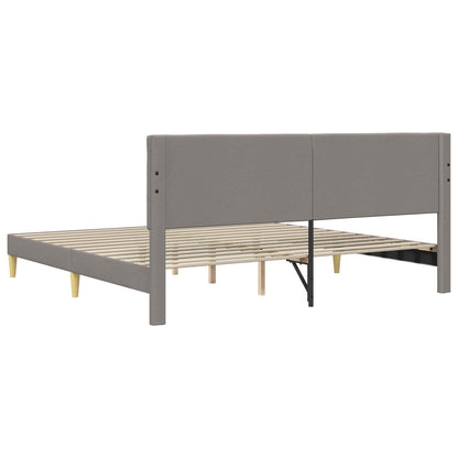 Bedframe met hoofdeinde Taupe 180 x 200 cm Stof