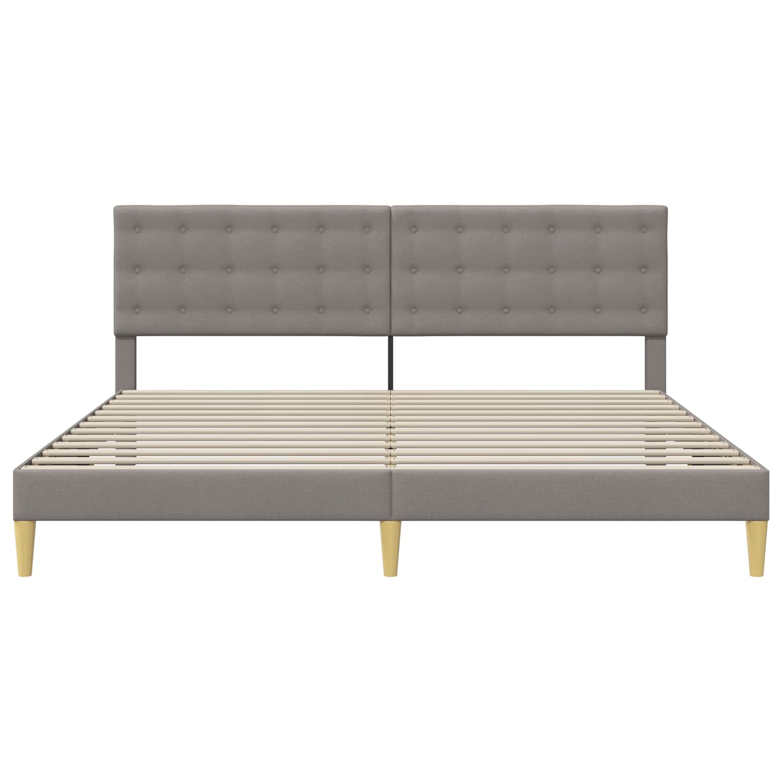 Bedframe met hoofdeinde Taupe 180 x 200 cm Stof