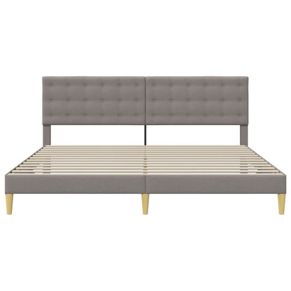 Bedframe met hoofdeinde Taupe 180 x 200 cm Stof
