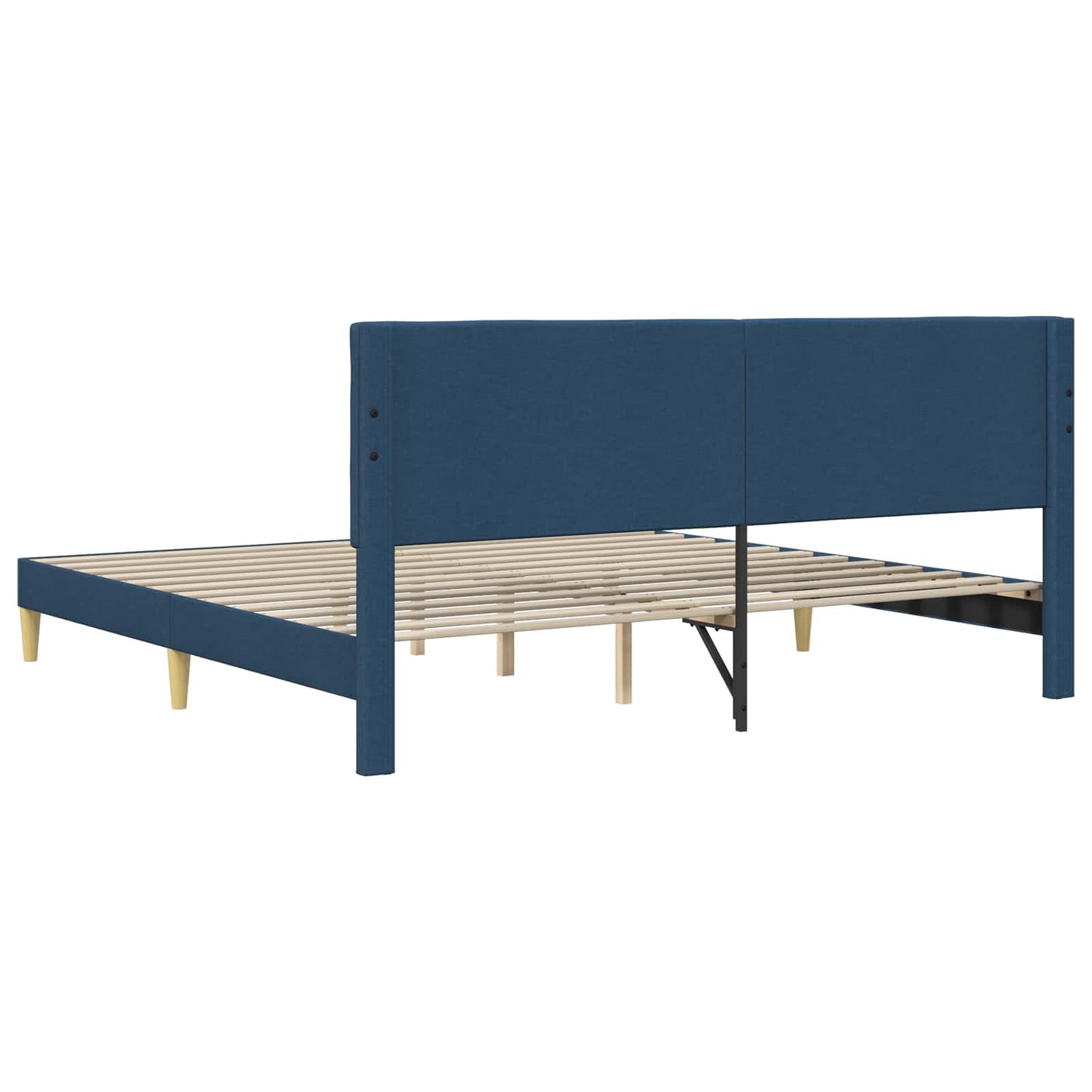 Bedframe met hoofdeinde Blauw 180 x 200 cm Stof