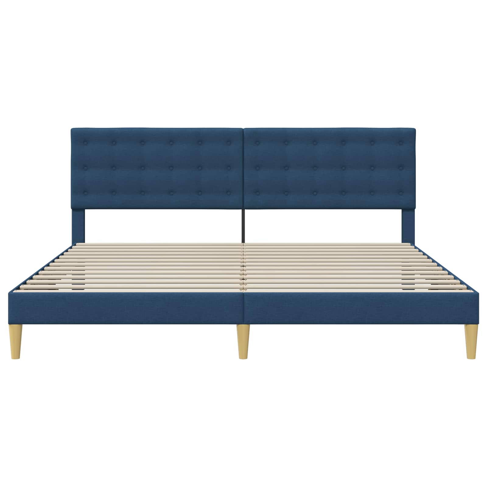 Bedframe met hoofdeinde Blauw 180 x 200 cm Stof