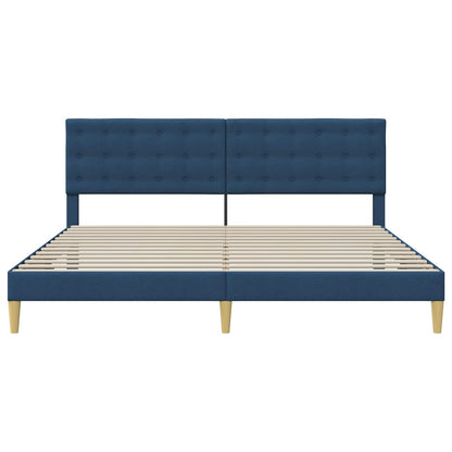 Bedframe met hoofdeinde Blauw 180 x 200 cm Stof