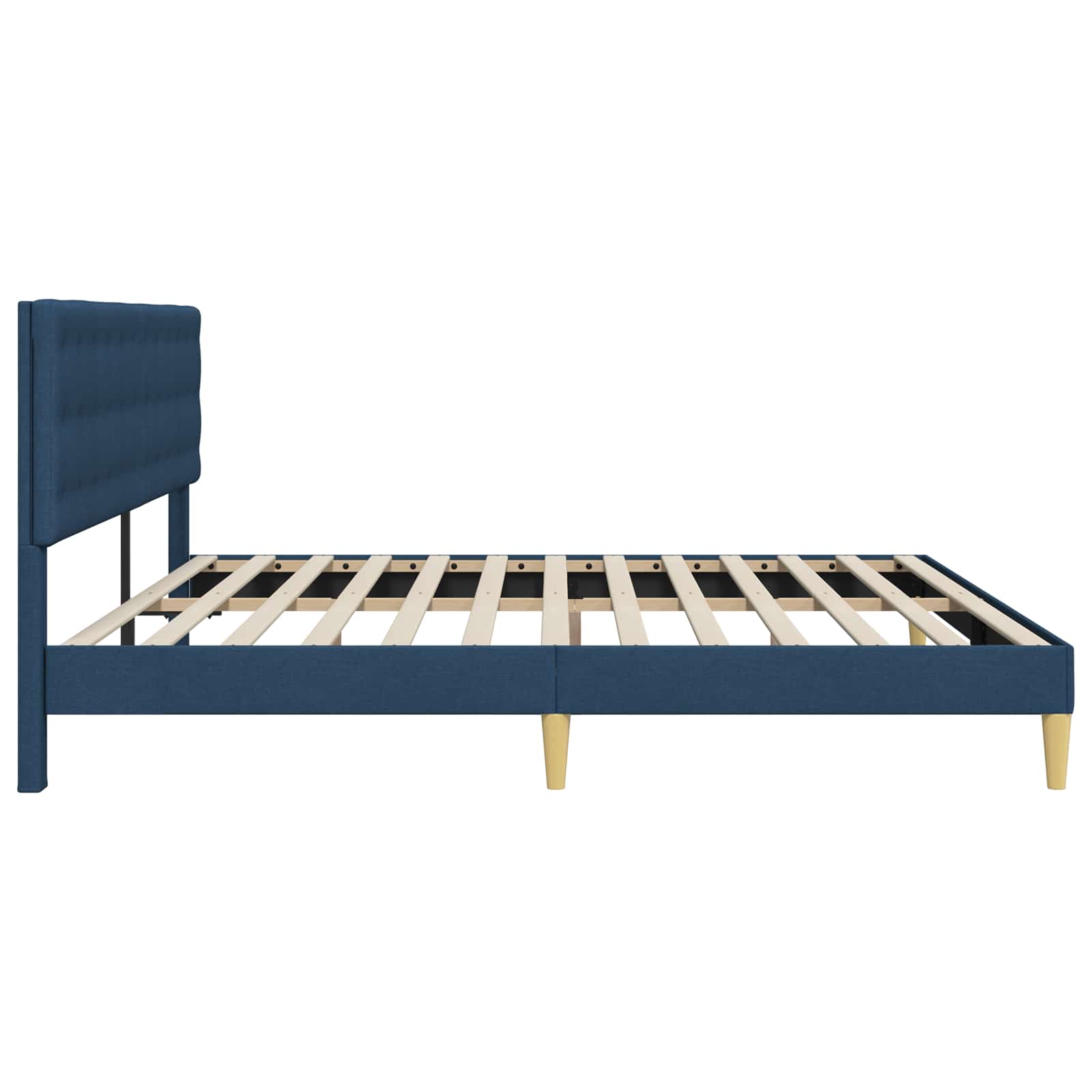 Bedframe met hoofdeinde Blauw 180 x 200 cm Stof