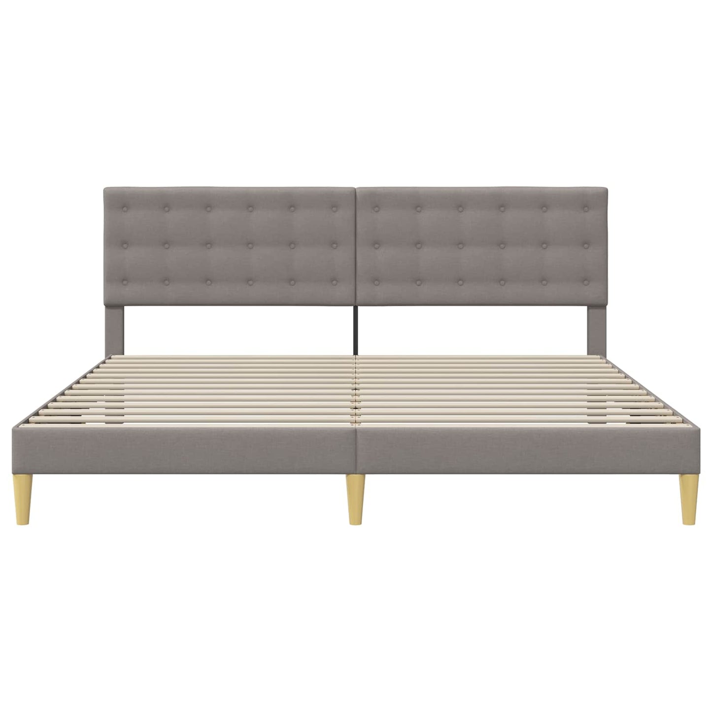 Bedframe met hoofdeinde Taupe 200 x 200 cm Stof