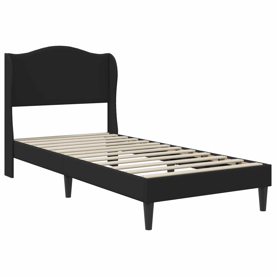 Bedframe met hoofdeinde Zwart 80 x 200 cm Kunstleer
